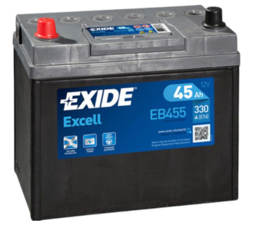 Акумулятор EXIDE EXCELL (EB455 ), 45Ah,  330A