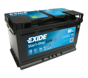 Акумулятор EXIDE START-STOP AGM  (EK800), 80Ah,  800A