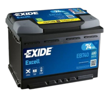 Акумулятор EXIDE EXCELL (EB740), 74Ah,  680A