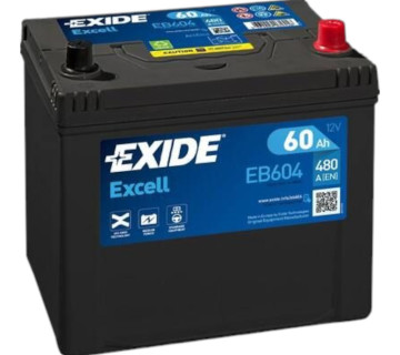 Акумулятор EXIDE EXCELL (EB604), 60Ah,  480A