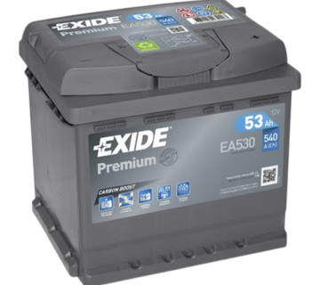 Акумулятор EXIDE PREMIUM - CARBON BOOST  (EA530), 53Ah,  540A