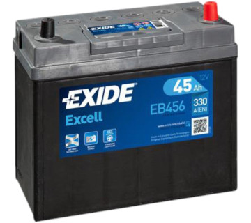 Акумулятор EXIDE EXCELL (EB456 ), 45Ah,  330A