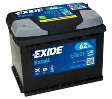 Акумулятор EXIDE EXCELL (EB621), 62Ah,  540A