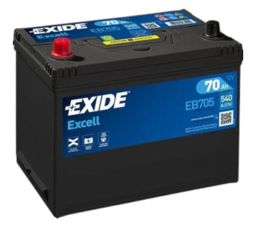 Акумулятор EXIDE EXCELL (EB705), 70Ah,  540A